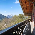 Grand Rustique A Gryon, Avec Vue Et Cheminee Chalet