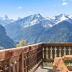 Chalet Grand Rustique A Gryon, Avec Vue Et Cheminee