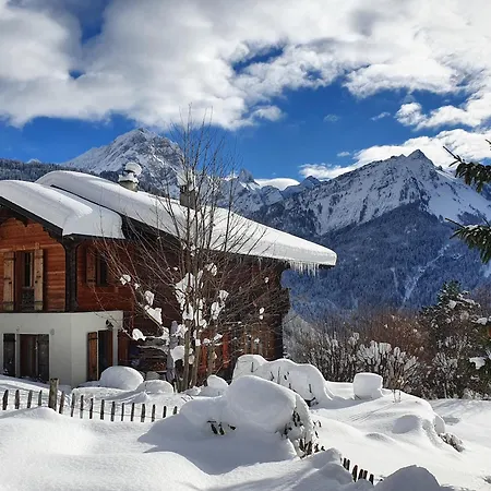 Grand Rustique A Gryon, Avec Vue Et Cheminee Domek alpejski
