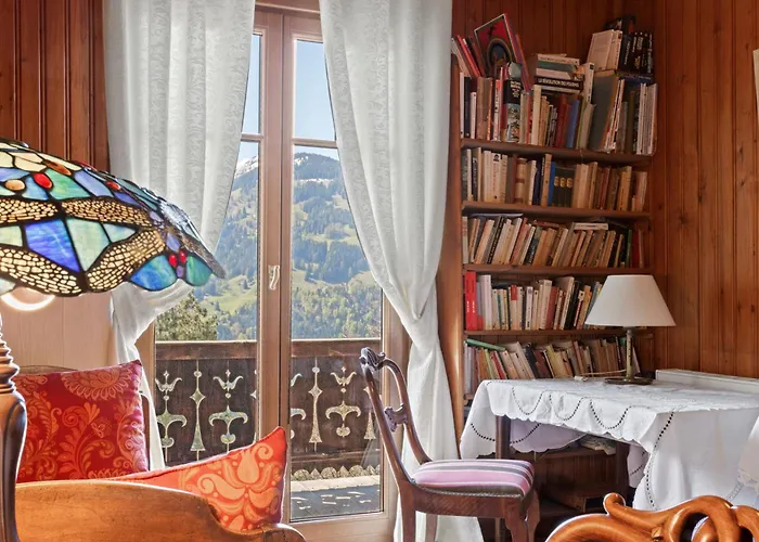 Grand Rustique à Gryon, Avec Vue Et Cheminée *